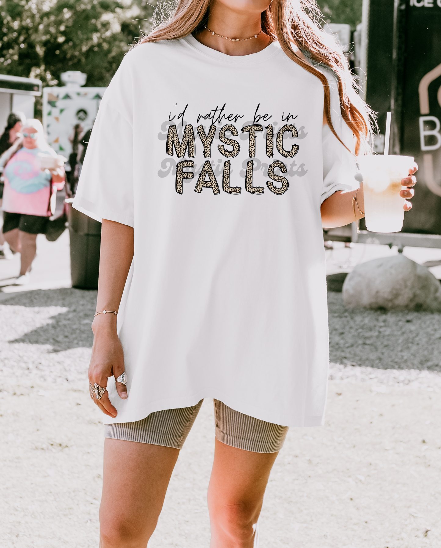 Mystic Falls Tee | I'd Rather Be in Mystic Falls Cheetah Print Shirt | Vampire Diaries Fan Gift | TVD Comfort Colors Tee