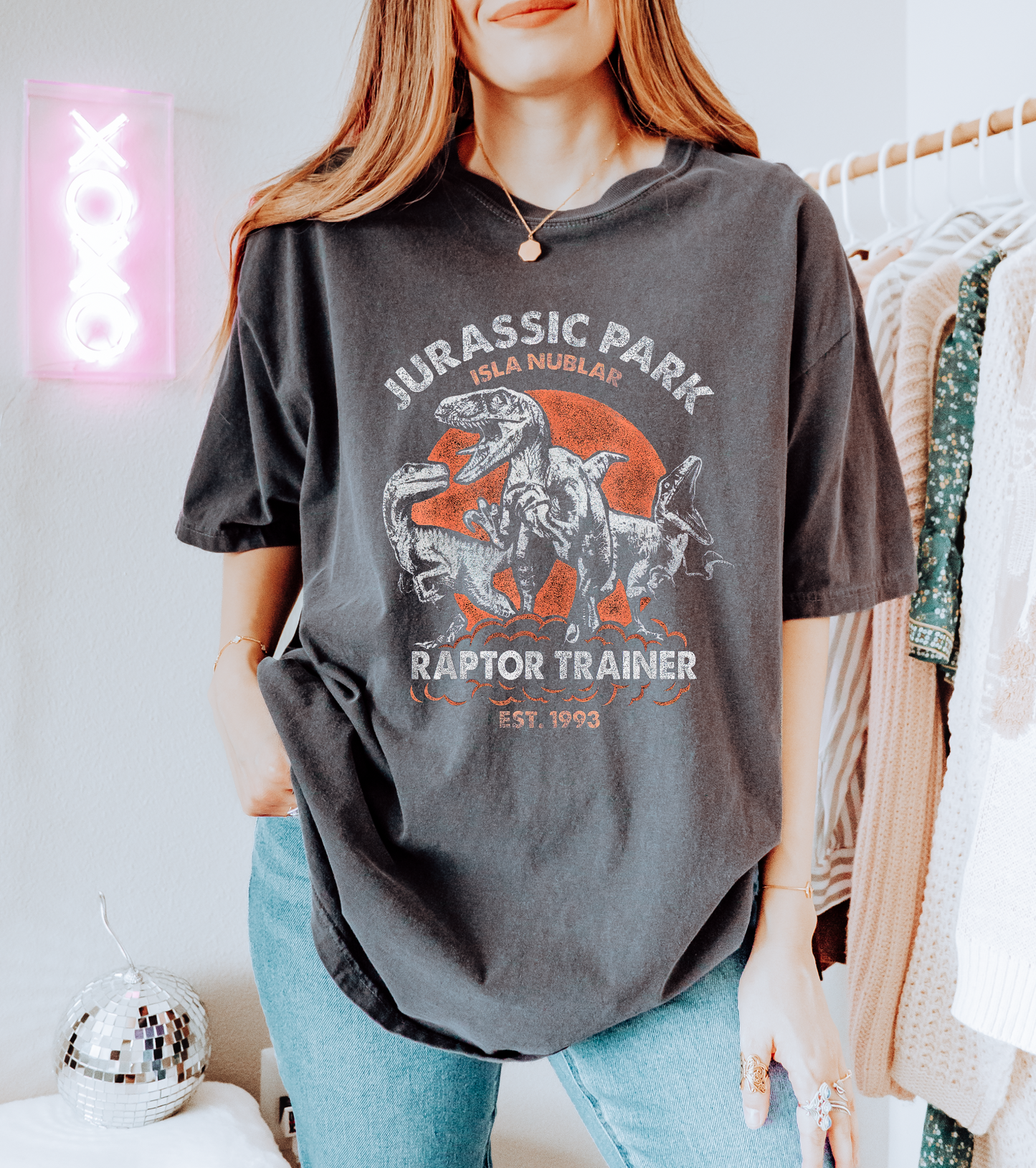 Raptor Trainer Shirt – Funny Dinosaur Graphic Tee – Unisex T-Rex Trainer Shirt – Jurassic-Inspired Tee