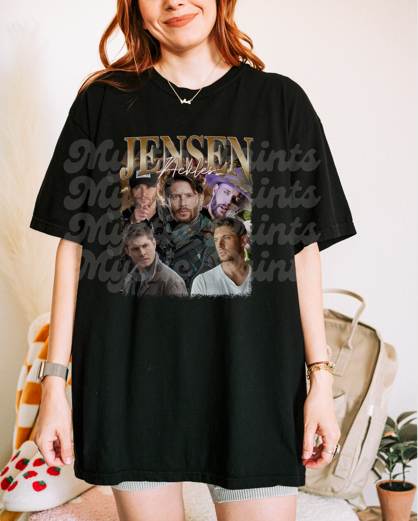 Jensen Ackles Rap Tee | Supernatural Vintage 90s 2000s Rapper Style Shirt | Dean Winchester Fan T-Shirt