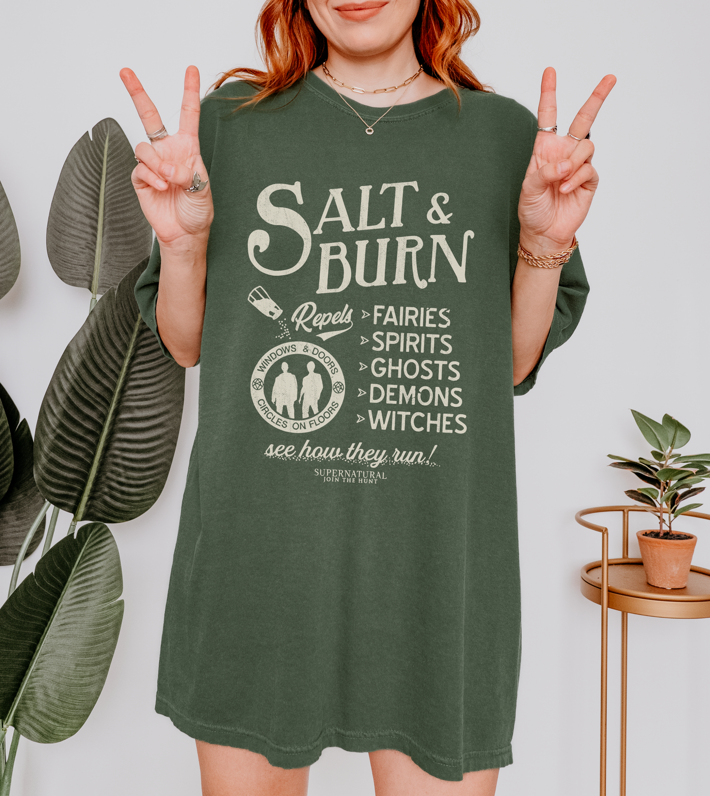 Salt & Burn Supernatural Shirt | SPN Hunting Graphic Tee | Winchester Brothers Fan Merch Gift