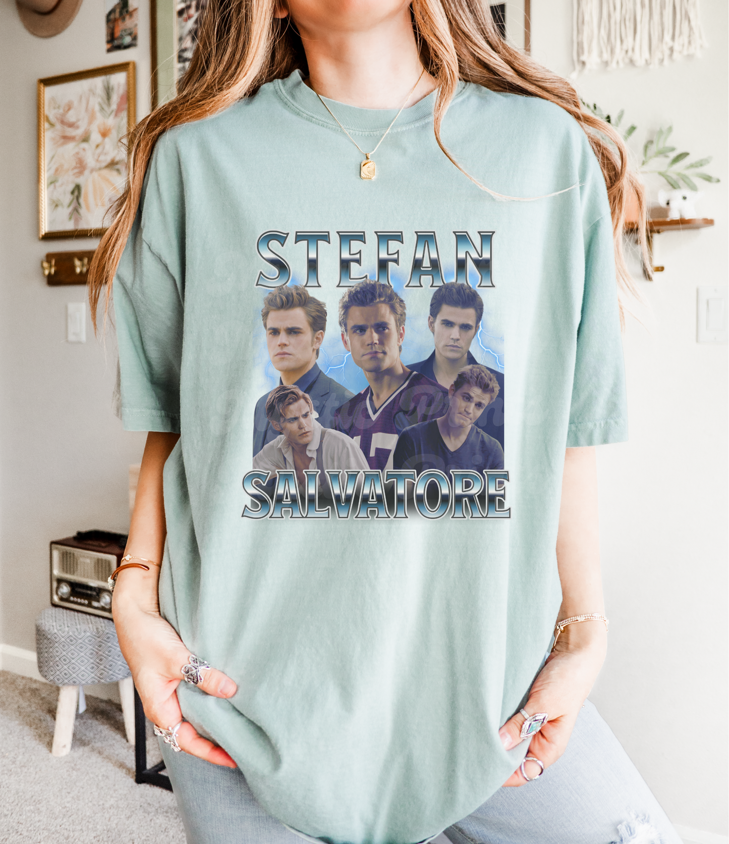 Vampire Diaries T-Shirt, Stefan Salvatore T-Shirt, Vintage Rap Tee Style, TVD Fan Merch, Unisex Soft Comfort Fit