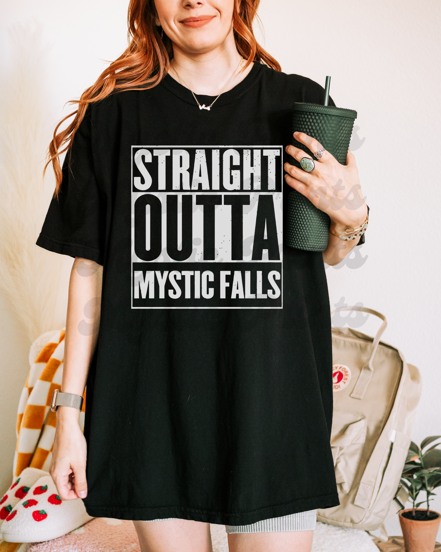 Vampire Diaries T-Shirt, Straight Outta Mystic Falls Tee, TVD Fan Shirt, Bold Graphic Unisex Comfort Fit, TVD Fan Merch, TVD Rap Tee
