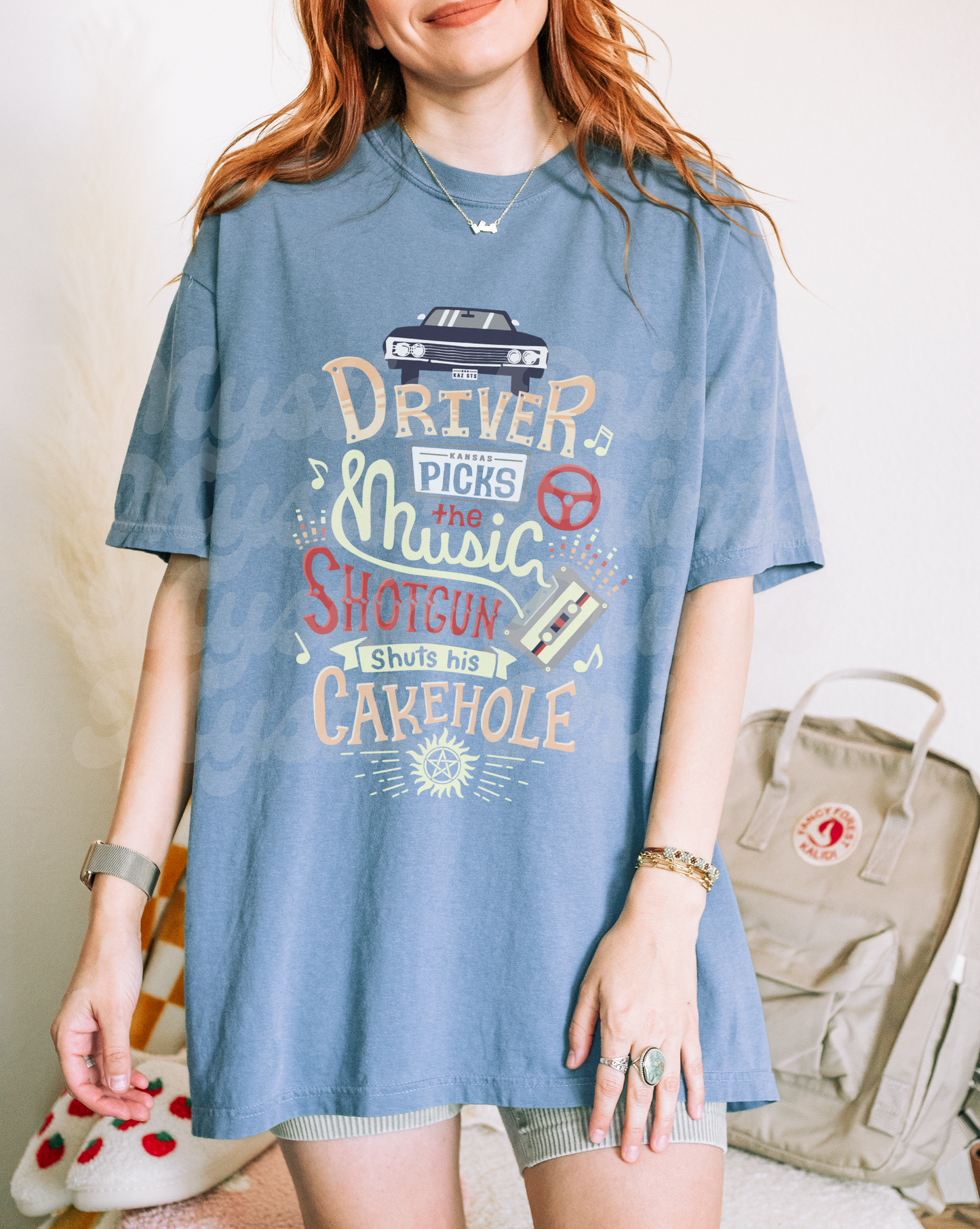 Supernatural Dean Winchester Tee | Driver Picks the Music Shirt | SPN Fan Quote T-Shirt