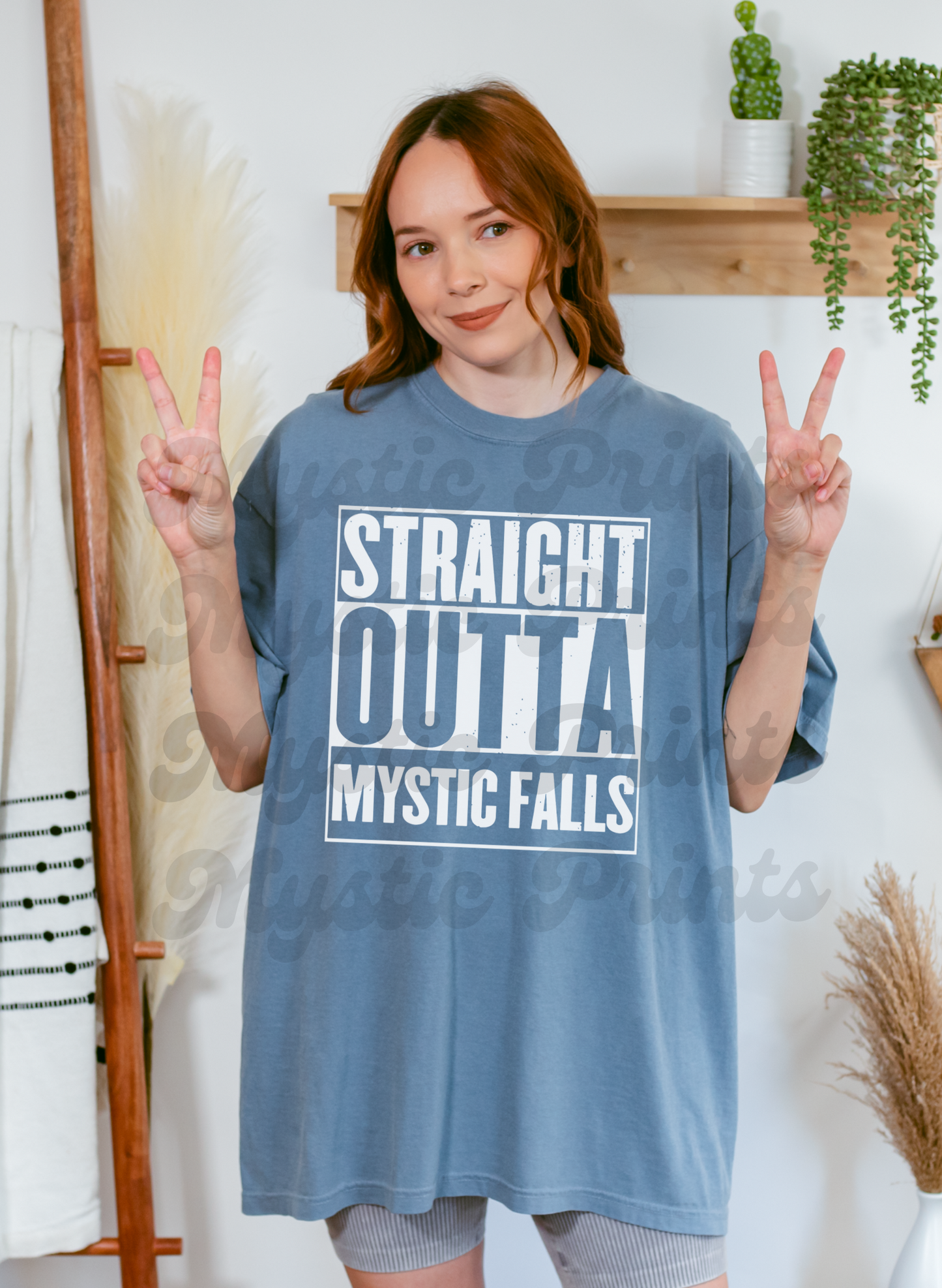 Vampire Diaries T-Shirt, Straight Outta Mystic Falls Tee, TVD Fan Shirt, Bold Graphic Unisex Comfort Fit, TVD Fan Merch, TVD Rap Tee
