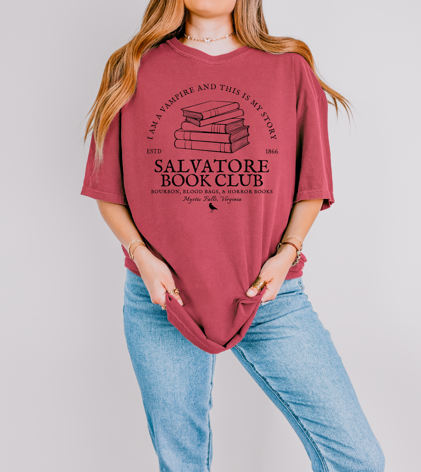 Salvatore Book Club Shirt | Vampire Diaries Shirt | Mystic Falls Tee | TVD Fandom Graphic Tee | Damon Stefan Inspired