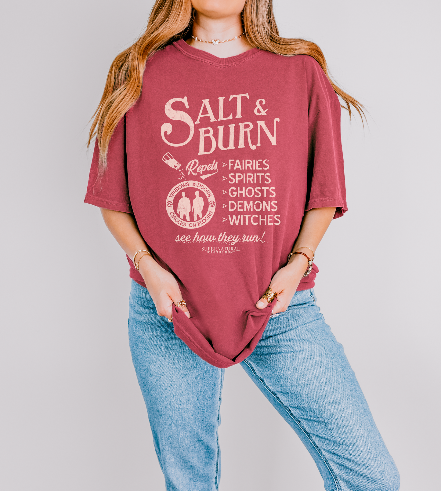 Salt & Burn Supernatural Shirt | SPN Hunting Graphic Tee | Winchester Brothers Fan Merch Gift