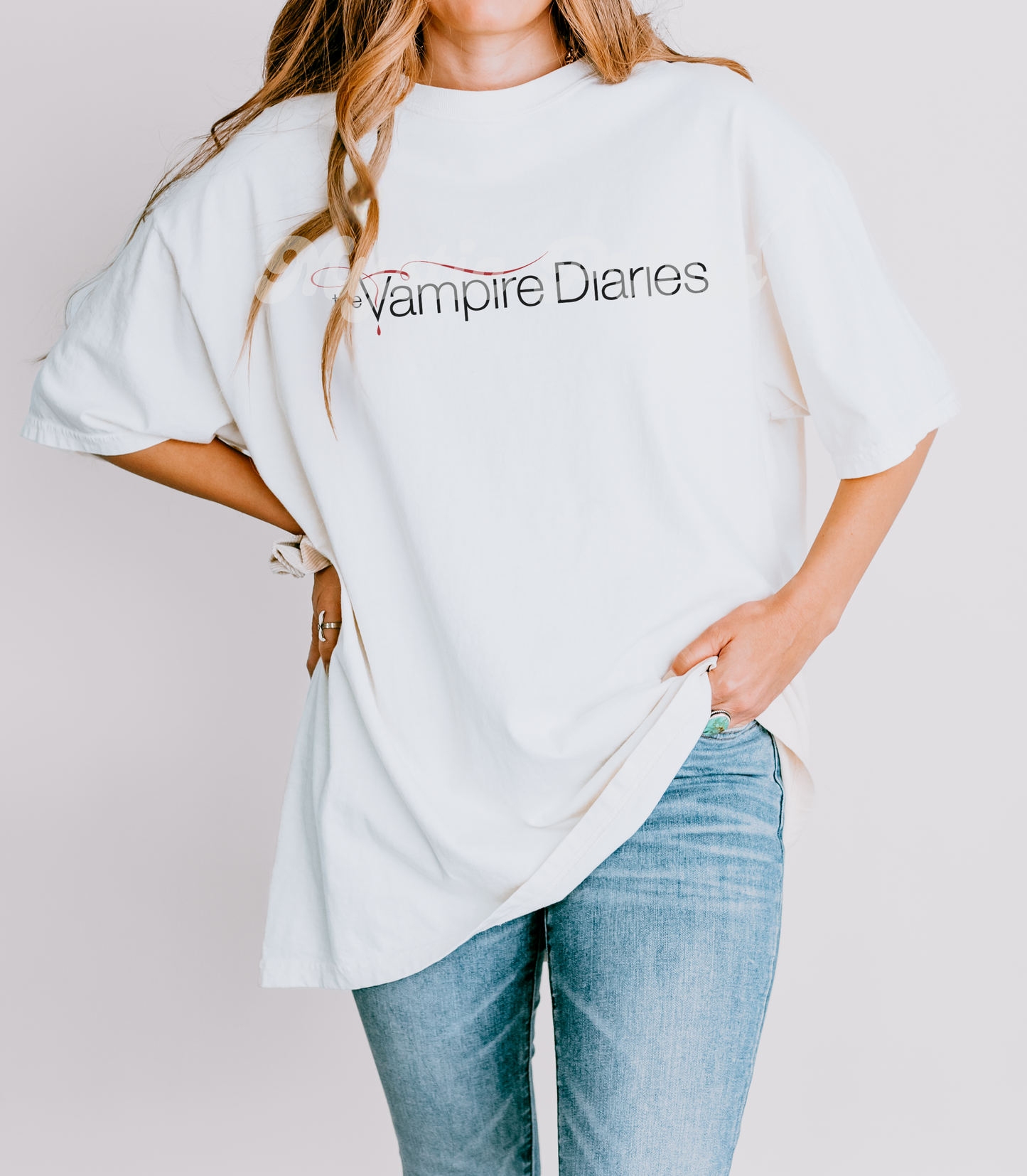 Vampire Diaries Delena Quote Tee | Mystic Falls Fan Shirt | Damon & Elena Living Room Scene Back Print