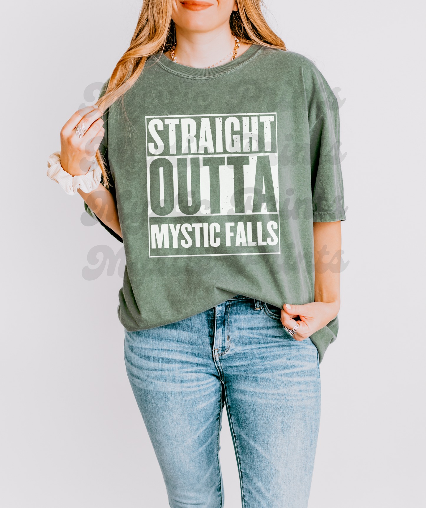 Vampire Diaries T-Shirt, Straight Outta Mystic Falls Tee, TVD Fan Shirt, Bold Graphic Unisex Comfort Fit, TVD Fan Merch, TVD Rap Tee