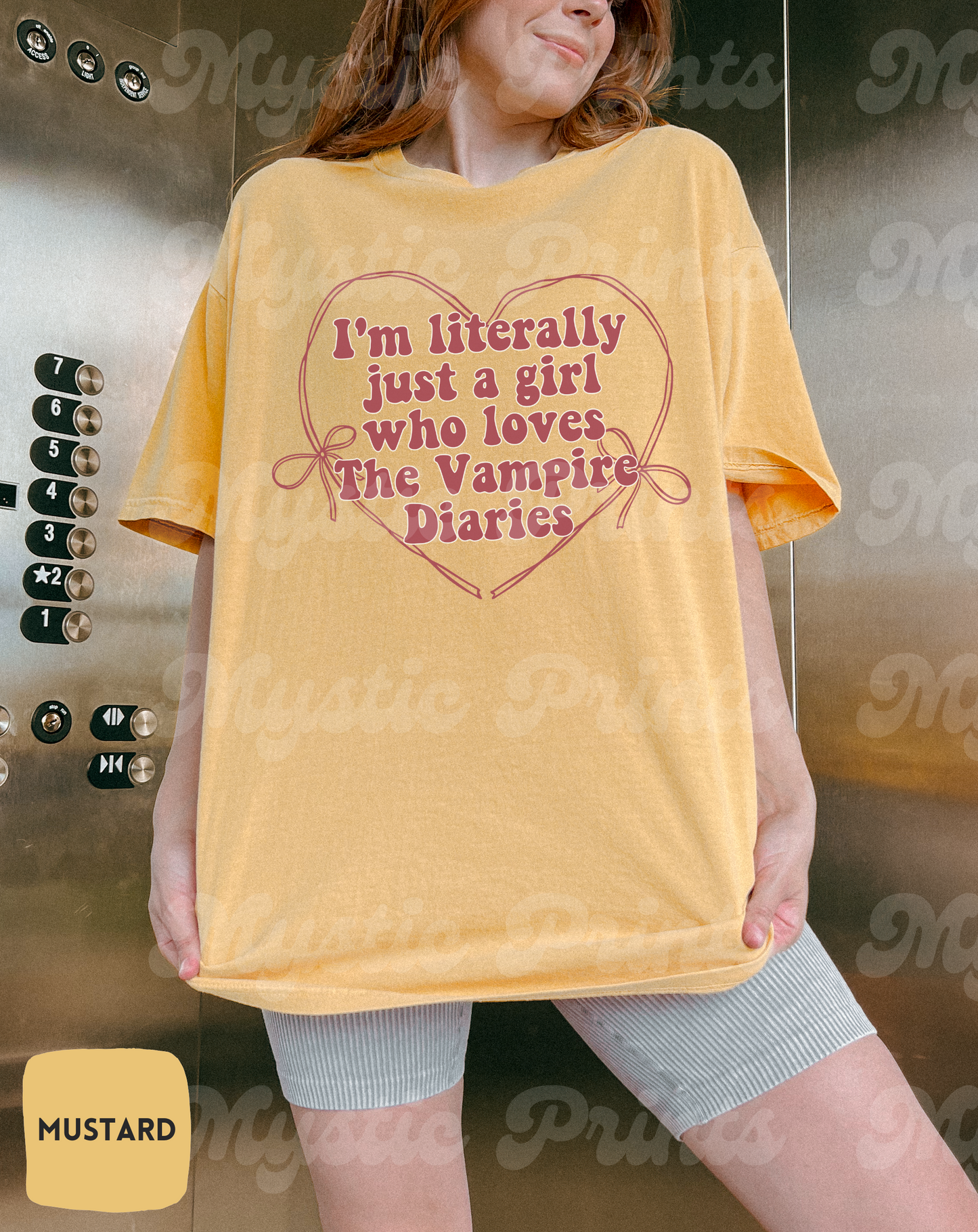 Just a Girl Who Loves The Vampire Diaries Shirt | TVD Comfort Colors Tee | Mystic Falls Fan Shirt | Elena Damon Stefan Vibes