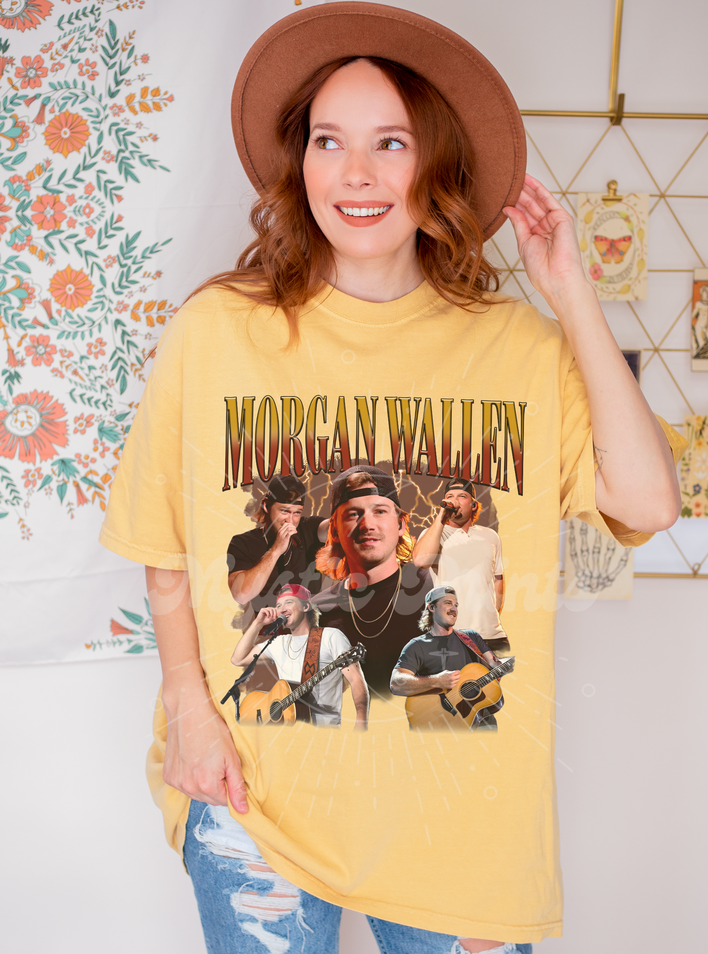 Bootleg Style Morgan Shirt | Fan Collage Country Tee | Retro Rap Tour Tee Aesthetic | Country Concert Graphic