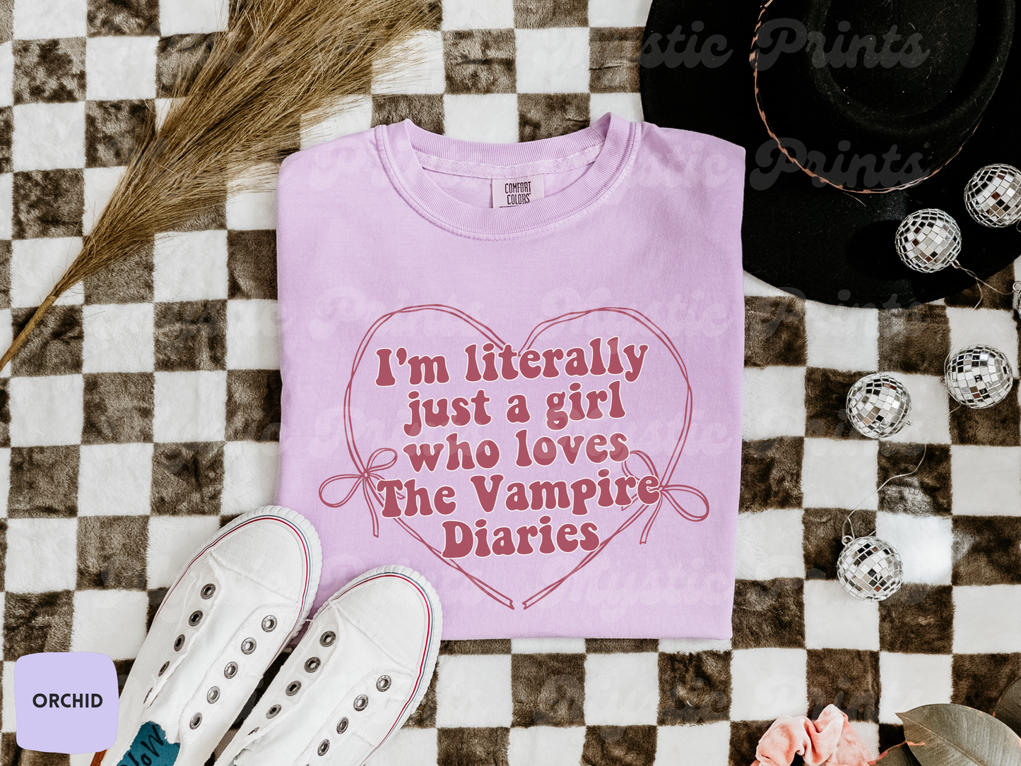 Just a Girl Who Loves The Vampire Diaries Shirt | TVD Comfort Colors Tee | Mystic Falls Fan Shirt | Elena Damon Stefan Vibes