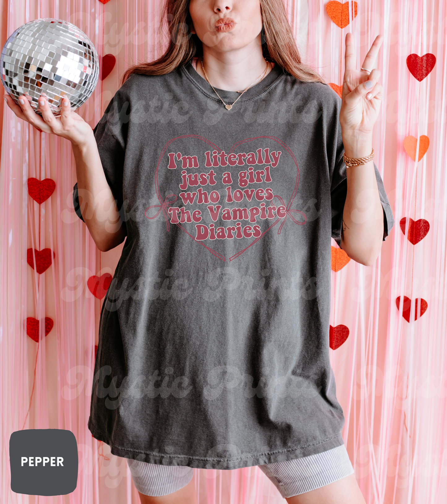Just a Girl Who Loves The Vampire Diaries Shirt | TVD Comfort Colors Tee | Mystic Falls Fan Shirt | Elena Damon Stefan Vibes