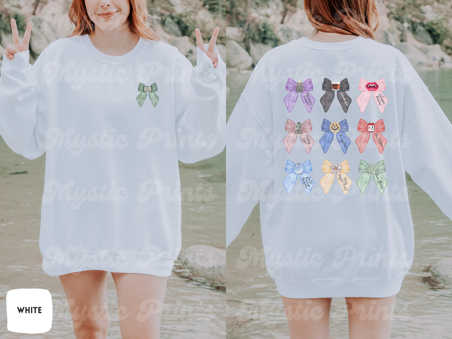 Vampire Diaries Bow Sweatshirt | TVD Aesthetic Crewneck | Mystic Falls Cozy Gift | TVD Merch Sweater