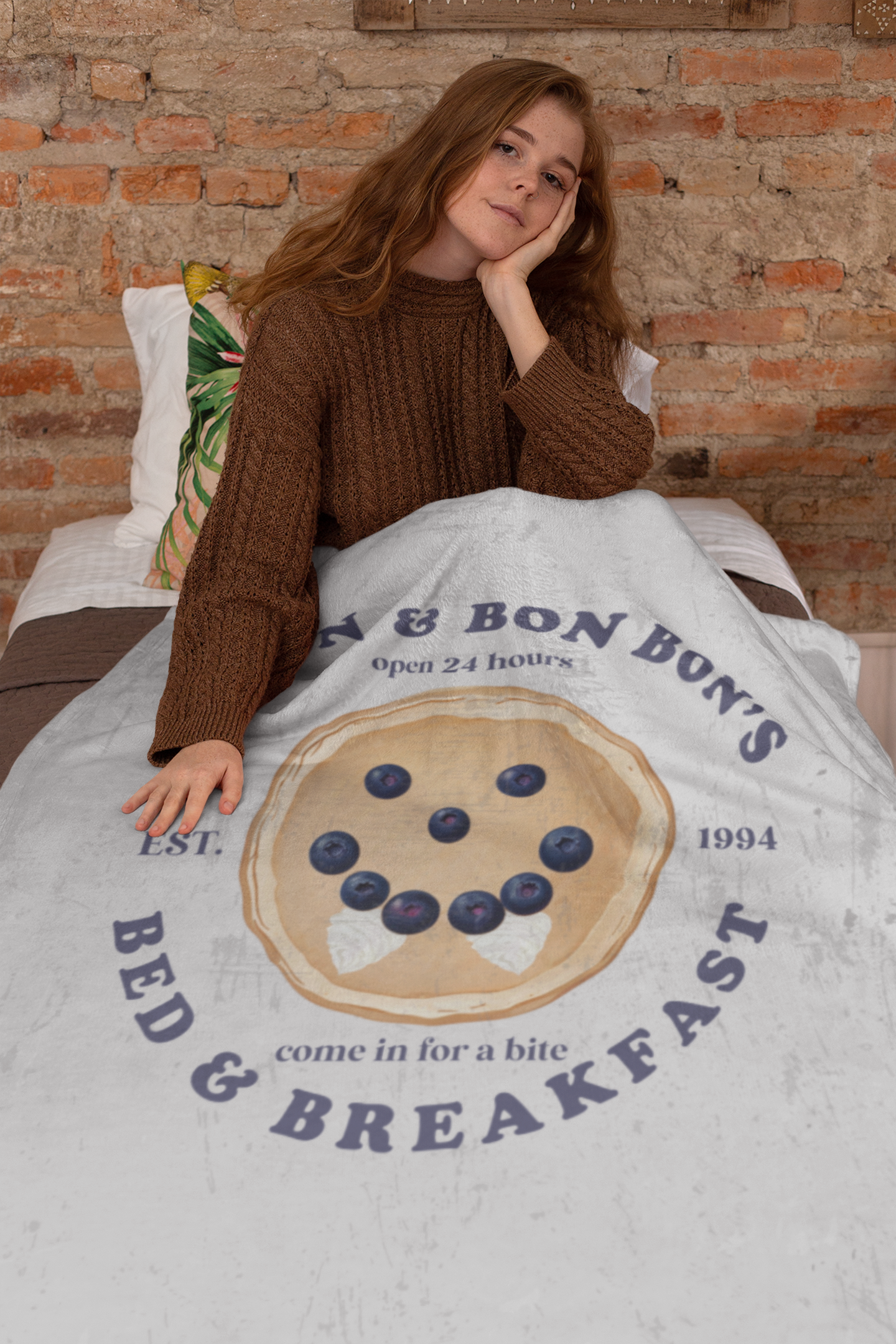 Vampire Diaries Blanket, Damon’s Pancakes "Prison World" Cozy Throw, TVD Fandom Gif, Ultra-Soft Fleece Blanket, TVD Merch