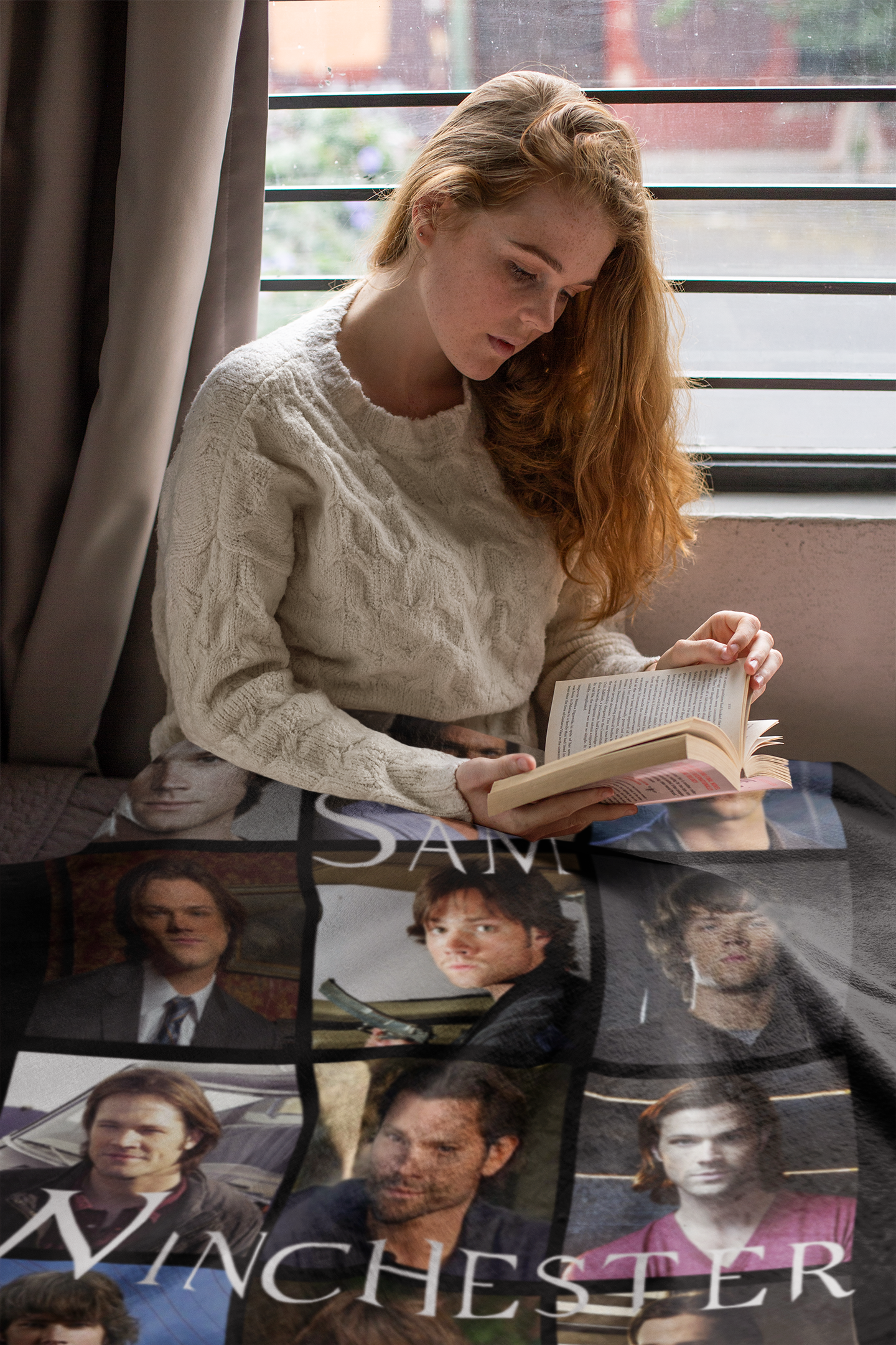 Sam Winchester Blanket – SPN Inspired Throw – Supernatural Fan Blanket– Winchesters & Hunters