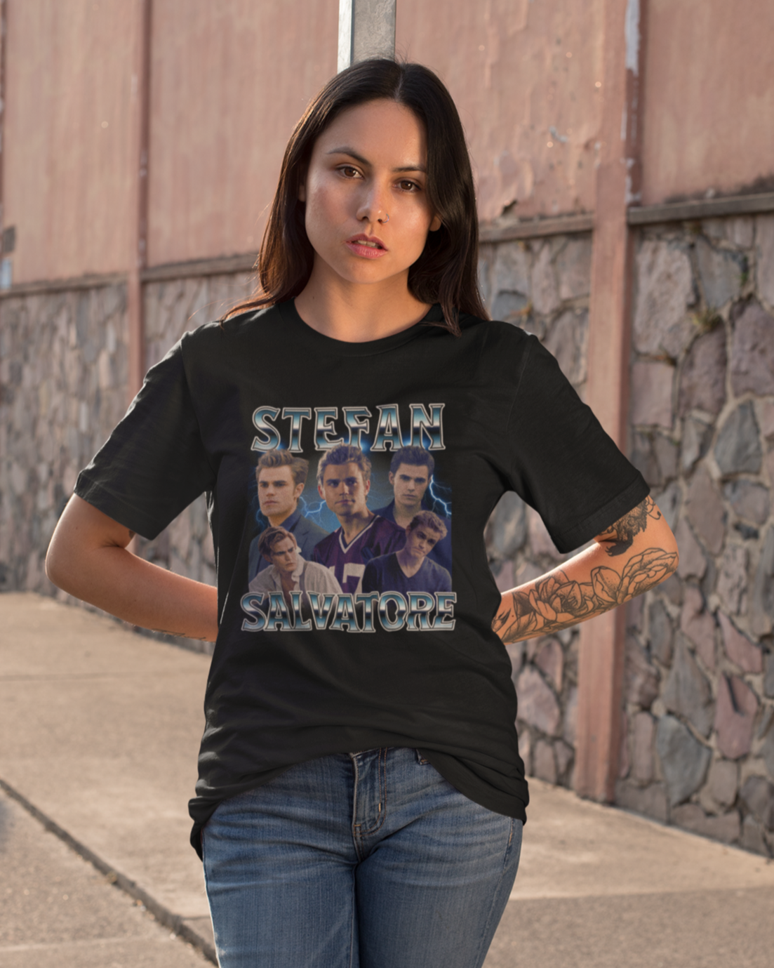 Vampire Diaries T-Shirt, Stefan Salvatore T-Shirt, Vintage Rap Tee Style, TVD Fan Merch, Unisex Soft Comfort Fit