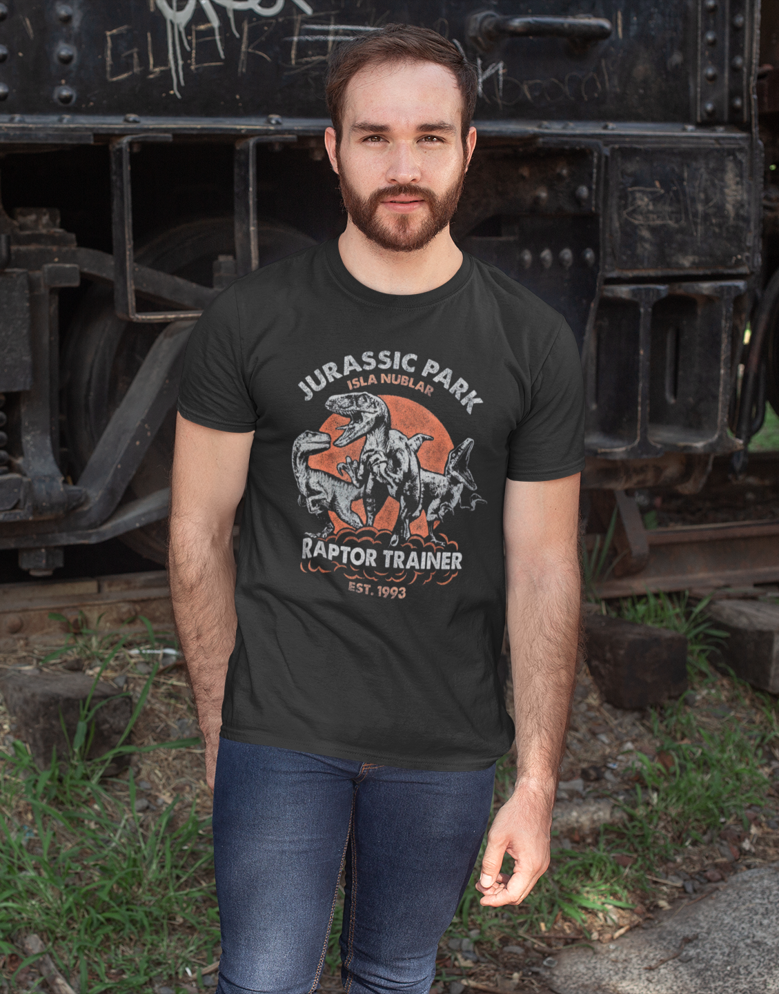 Raptor Trainer Shirt – Funny Dinosaur Graphic Tee – Unisex T-Rex Trainer Shirt – Jurassic-Inspired Tee