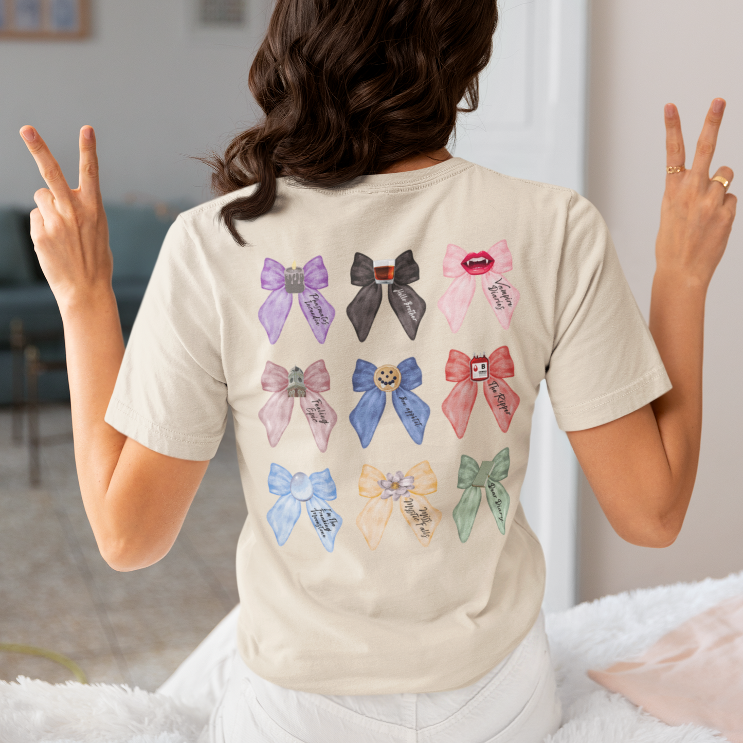 Vampire Diaries T-Shirt - Mystic Falls Bows Tee - TVD Merch - Mystic Falls Shirt - Mystic Falls Fan Art Tee