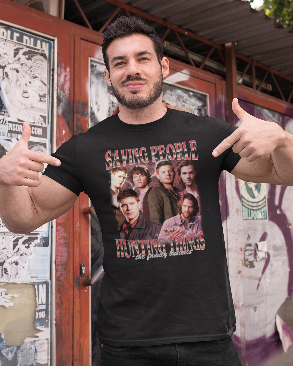 Supernatural Shirt – SPN Bootleg-Inspired Tee – Unisex Graphic T-Shirt – Vintage-Style Hunter Shirt