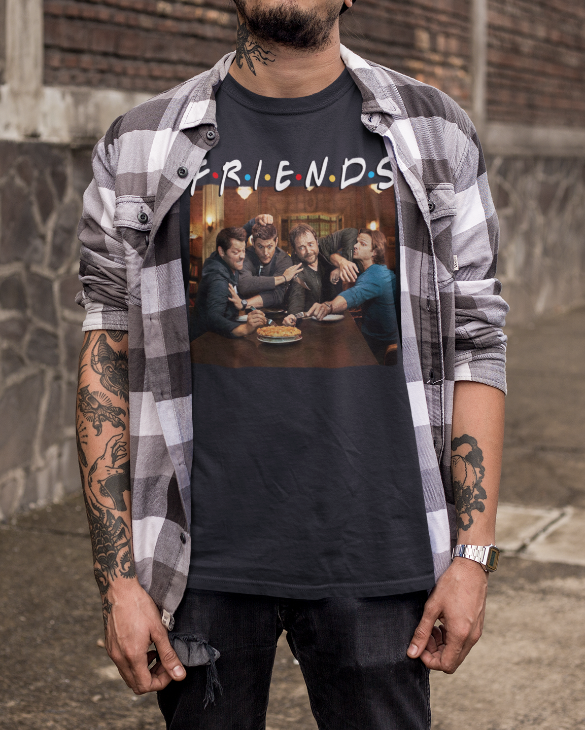 Supernatural T-Shirt – SPN & Friends Crossover Graphic Tee – Unisex Hunter & Friends Shirt