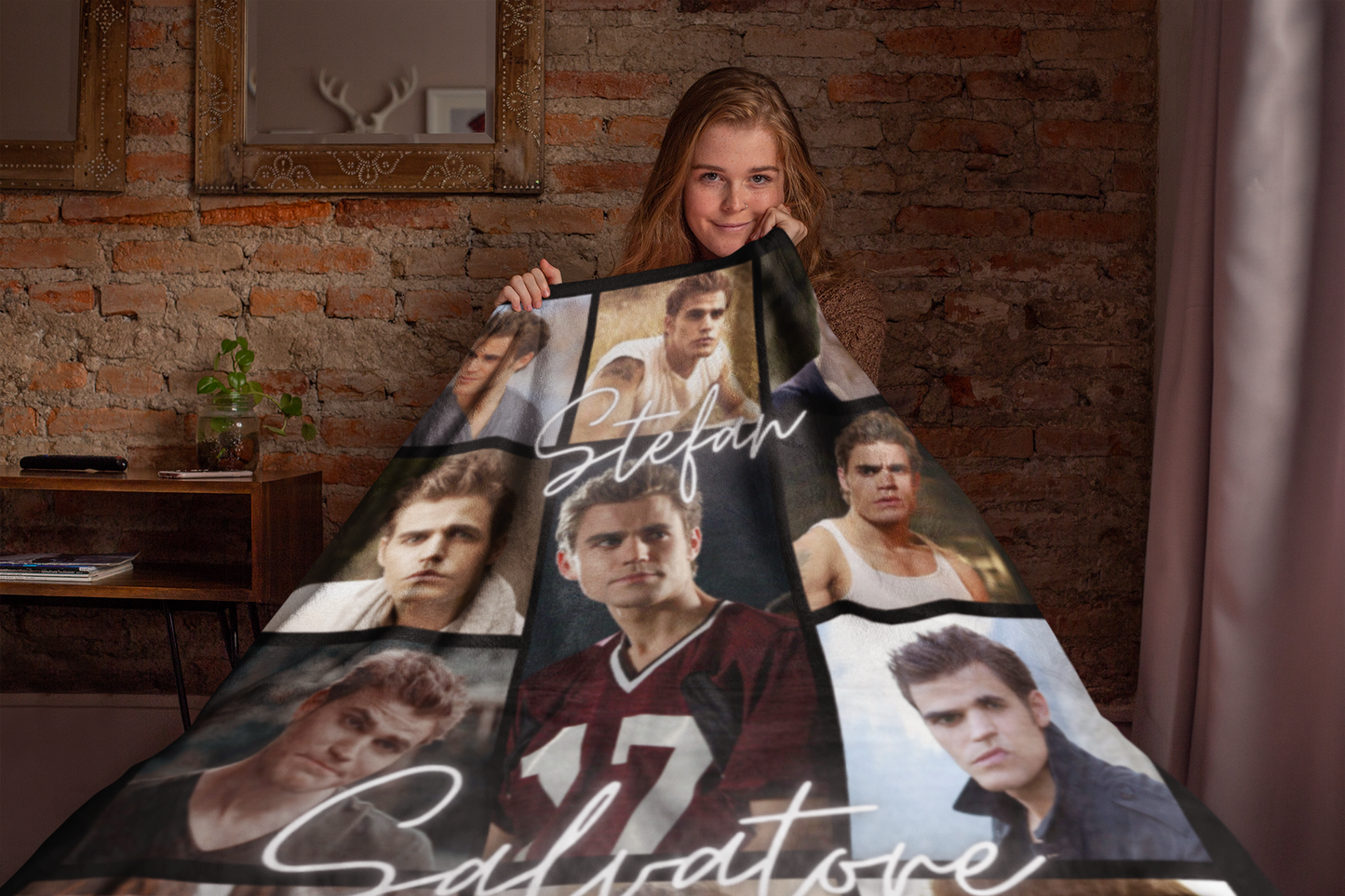 Stefan Salvatore Blanket – Vampire Diaries Inspired Throw – TVD Fan Blanket – Cozy Comfort for Mystic Falls Lovers - Vampire Diaries Blanket