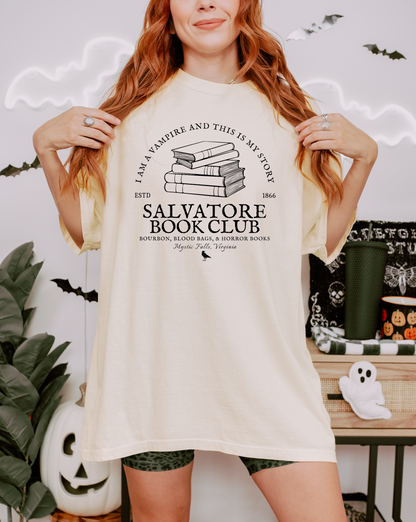 Salvatore Book Club Shirt | Vampire Diaries Shirt | Mystic Falls Tee | TVD Fandom Graphic Tee | Damon Stefan Inspired