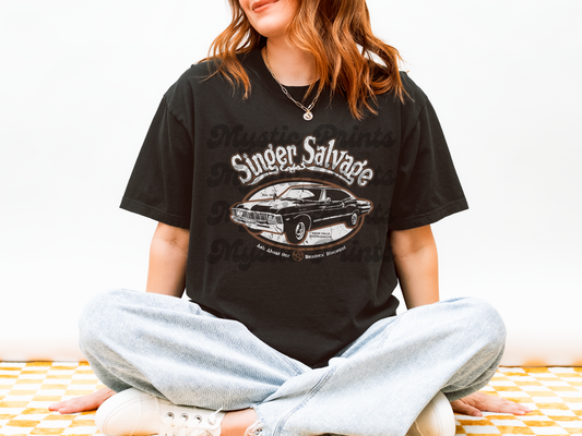 Singer Salvage Shirt | Supernatural Vintage Graphic Tee | SPN Hunter Retro Fan Merch
