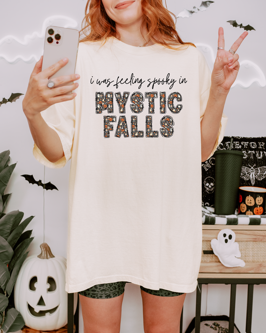 I Was Feeling Spooky in Mystic Falls Shirt | Vampire Diaries Halloween Tee | TVD Fall Graphic Shirt | Spooky Season Top