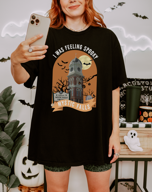 I Was Feeling Spooky Mystic Falls Shirt | Vampire Diaries Halloween Tee | TVD Spooky Season Top | Mystic Falls Graphic