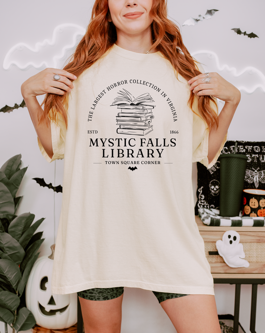 Mystic Falls Library Shirt | Vampire Diaries Shirt | TVD Graphic Tee | Horror Book Club Tee