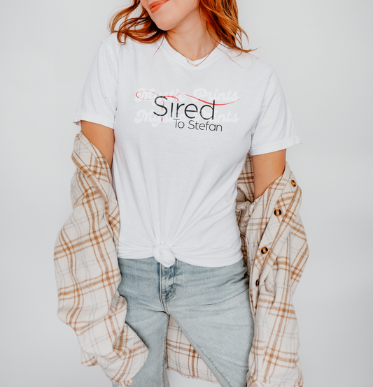 Sired by Stefan Shirt | Vampire Diaries TVD Shirt | Mystic Falls Graphic Tee | Stefan Salvatore Fan Top