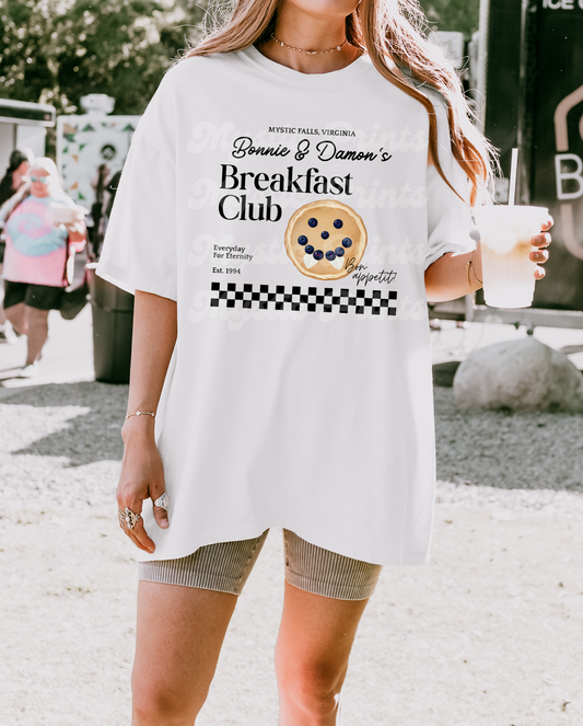 Bonnie & Damon’s Breakfast Club Shirt – Vampire Diaries Prison World Comfort Colors Tee
