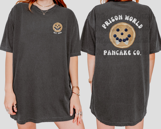 Vampire Diaries Shirt – Prison World Pancake Co. Graphic Tee – Damon’s Vampire Pancake – TVD Merch - Unisex Tee
