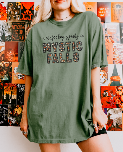I Was Feeling Spooky in Mystic Falls Shirt | Vampire Diaries Halloween Tee | TVD Fall Graphic Shirt | Spooky Season Top