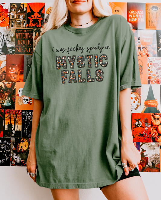 I Was Feeling Spooky in Mystic Falls Shirt | Vampire Diaries Halloween Tee | TVD Fall Graphic Shirt | Spooky Season Top