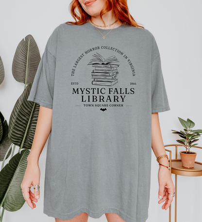 Mystic Falls Library Shirt | Vampire Diaries Shirt | TVD Graphic Tee | Horror Book Club Tee