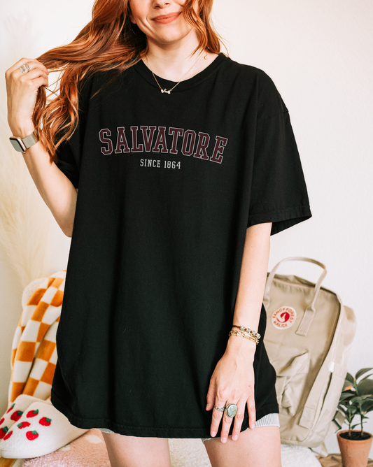 Salvatore Since 1864 Shirt – Vampire Diaries-Inspired Shirt – Unisex Salvatore Graphic Tee - Vampire Diaries T-Shirt - Mystic Falls T-Shirt