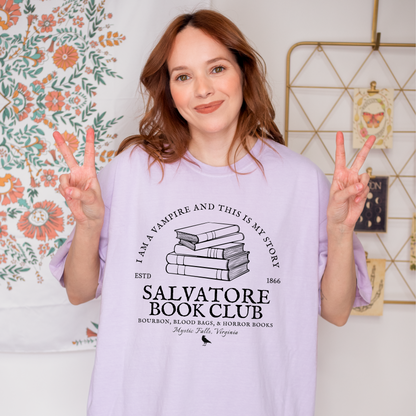 Salvatore Book Club Shirt | Vampire Diaries Shirt | Mystic Falls Tee | TVD Fandom Graphic Tee | Damon Stefan Inspired