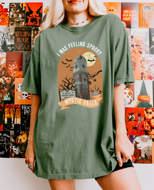 I Was Feeling Spooky Mystic Falls Shirt | Vampire Diaries Halloween Tee | TVD Spooky Season Top | Mystic Falls Graphic