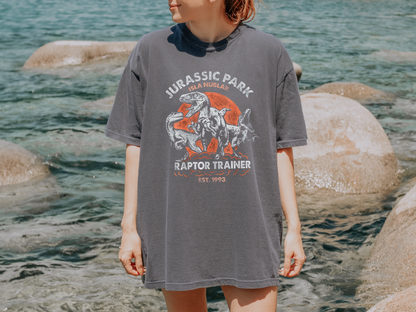 Raptor Trainer Shirt – Funny Dinosaur Graphic Tee – Unisex T-Rex Trainer Shirt – Jurassic-Inspired Tee