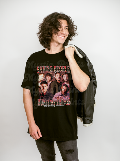 Supernatural Shirt – SPN Bootleg-Inspired Tee – Unisex Graphic T-Shirt – Vintage-Style Hunter Shirt