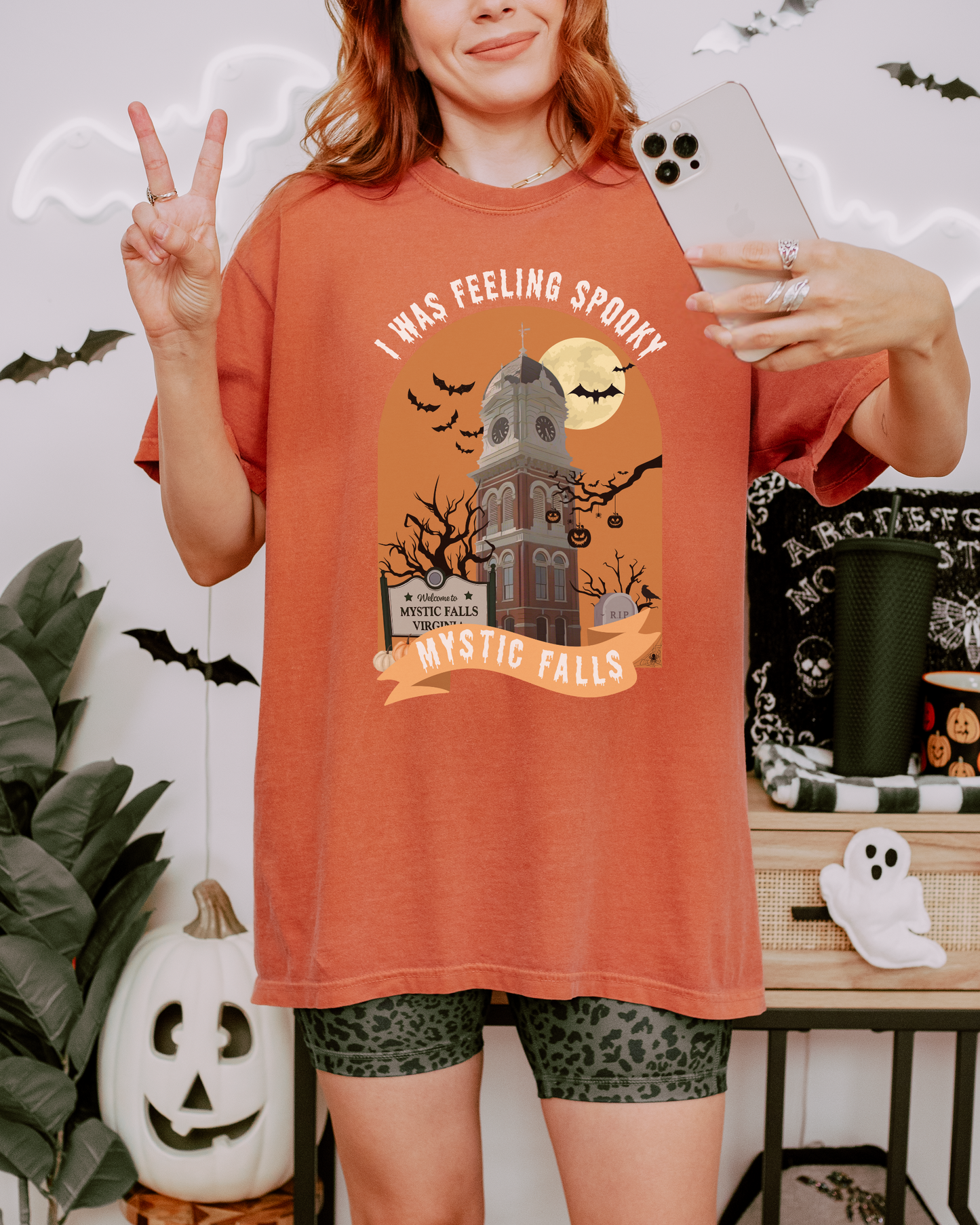 I Was Feeling Spooky Mystic Falls Shirt | Vampire Diaries Halloween Tee | TVD Spooky Season Top | Mystic Falls Graphic
