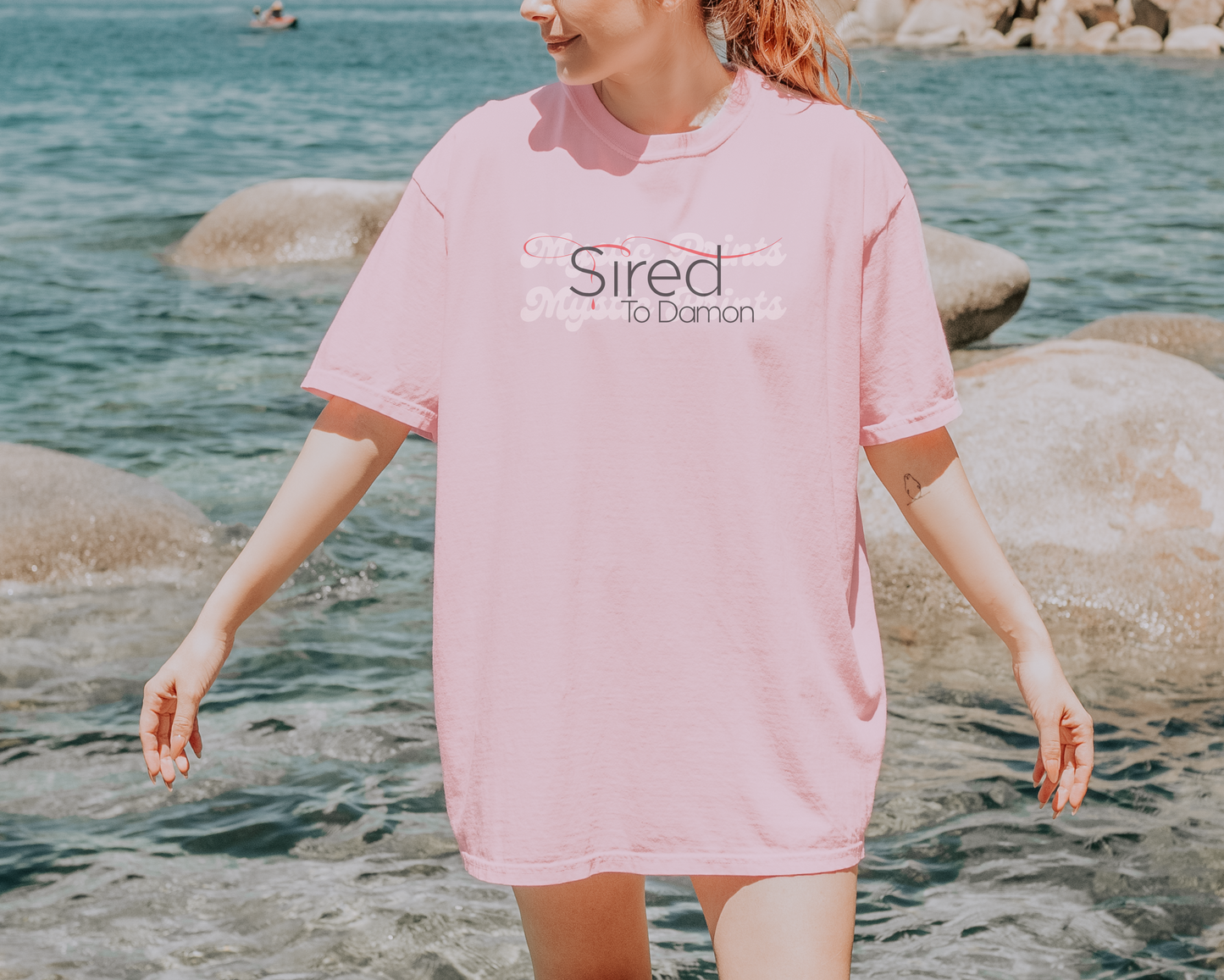 Sired by Damon Shirt | Vampire Diaries TVD Shirt | Mystic Falls Graphic Tee | Damon Salvatore Fan Top