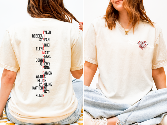In My TVD Era Shirt, Vampire Diaries Characters Tee, Mystic Falls Fan Shirt, Salvatore Brothers, Unisex Comfort Colors Tee