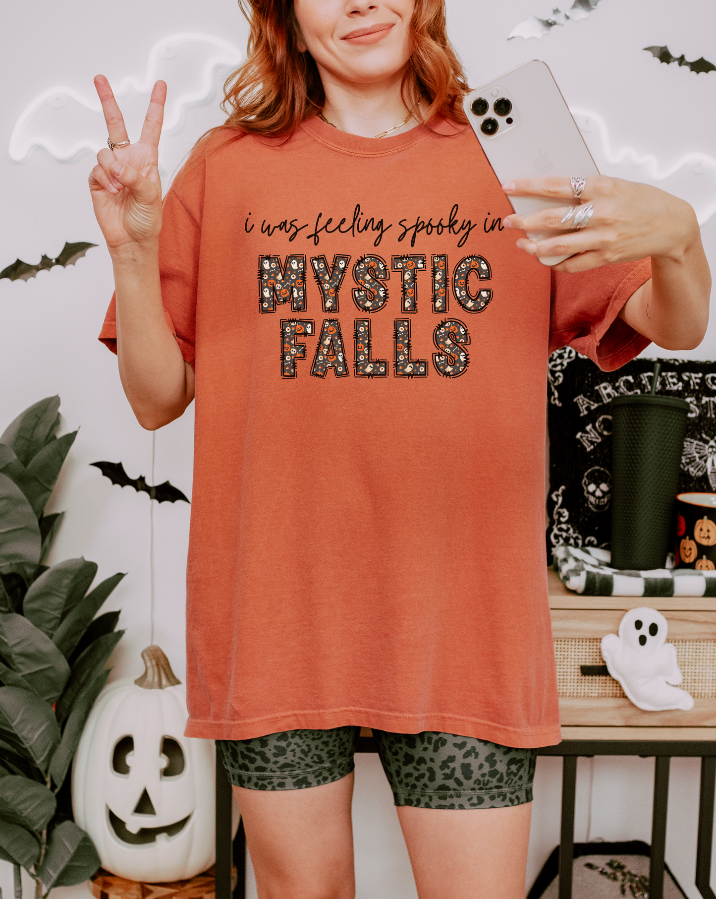 I Was Feeling Spooky in Mystic Falls Shirt | Vampire Diaries Halloween Tee | TVD Fall Graphic Shirt | Spooky Season Top