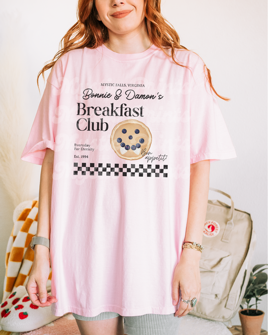 Bonnie & Damon’s Breakfast Club Shirt – Vampire Diaries Prison World Comfort Colors Tee