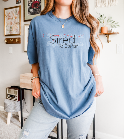 Sired by Stefan Shirt | Vampire Diaries TVD Shirt | Mystic Falls Graphic Tee | Stefan Salvatore Fan Top