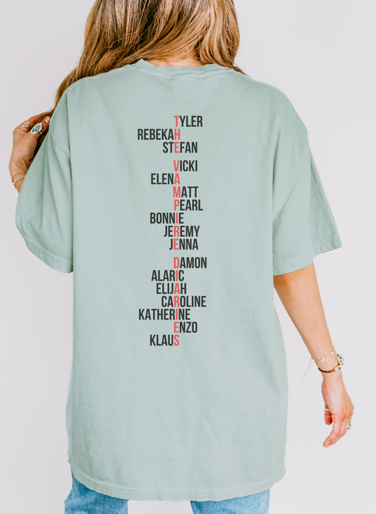 In My TVD Era Shirt, Vampire Diaries Characters Tee, Mystic Falls Fan Shirt, Salvatore Brothers, Unisex Comfort Colors Tee