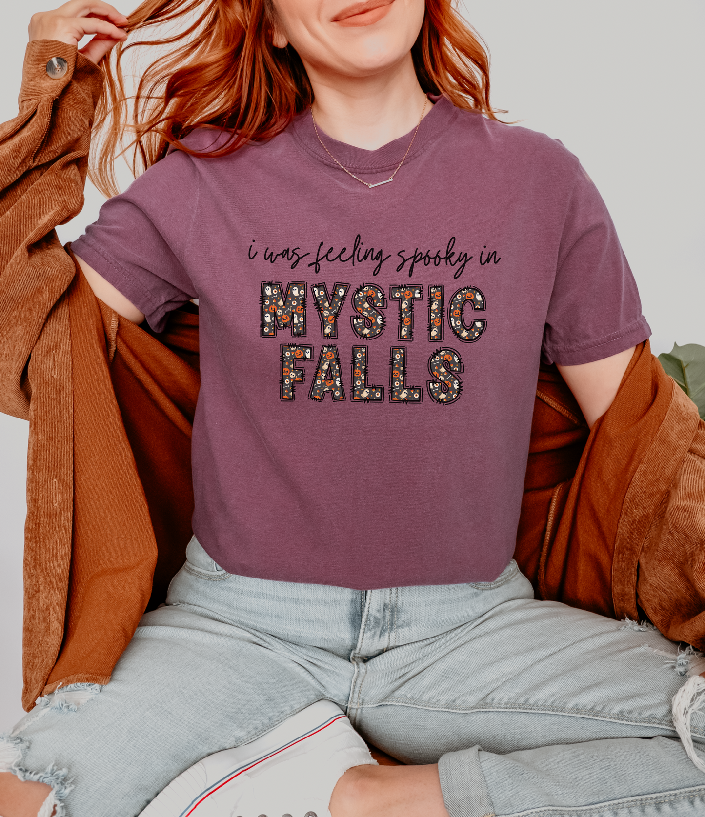 I Was Feeling Spooky in Mystic Falls Shirt | Vampire Diaries Halloween Tee | TVD Fall Graphic Shirt | Spooky Season Top