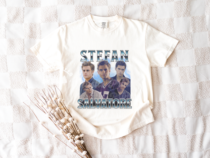 Vampire Diaries T-Shirt, Stefan Salvatore T-Shirt, Vintage Rap Tee Style, TVD Fan Merch, Unisex Soft Comfort Fit